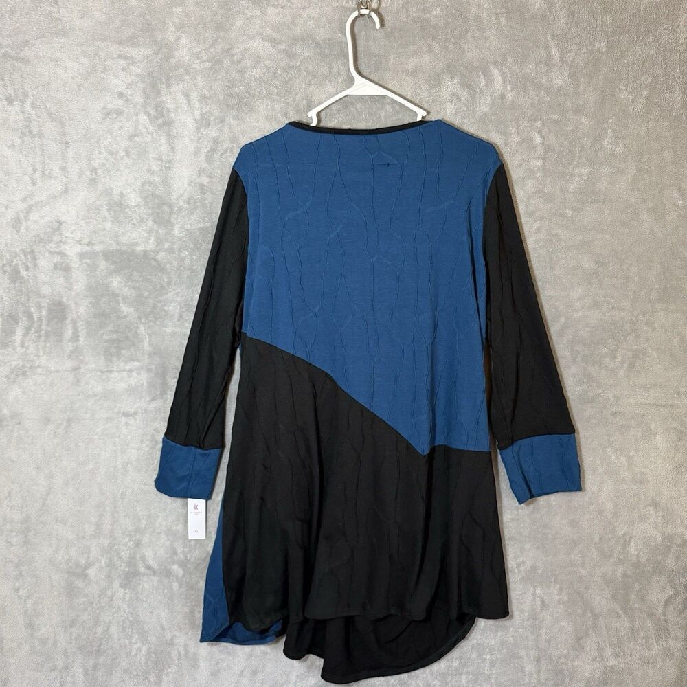 NWT IC Collection ic by Connie K Women's Teal Top Size XL Made in USA - Picture 2 of 10